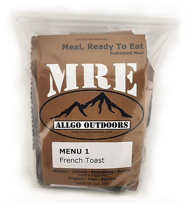 #ad Allgo Outdoors Military Spec MRE Ready To Eat French Toast Breakfast Menu 1