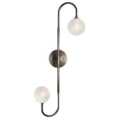 #ad Piega Wall Lamp or Flushmount in Oil Rubbed Bronze amp; Glass by Blueprint Lighting
