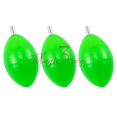 #ad 10PCS Slip Cast Spin Plastic Floats Oval Bobbers Fly Fishing Trout Clear Green