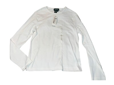 #ad Lauren Ralph Lauren NEW $49 Shirt Top Cotton Classic Basic