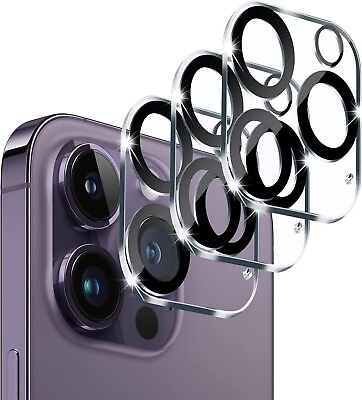 #ad 3x Protector De Lente Camara Para iPhone 14 Pro Max Vidrio Templado Protectora