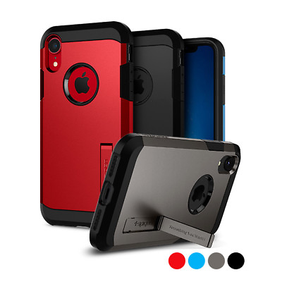 #ad iPhone XR Spigen Tough Armor Dual Layered Protective Shockproof Case Cover