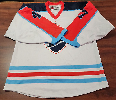 #ad Dangler Sport Lighthouse Hockey New York Islanders White Jersey #47 Size S