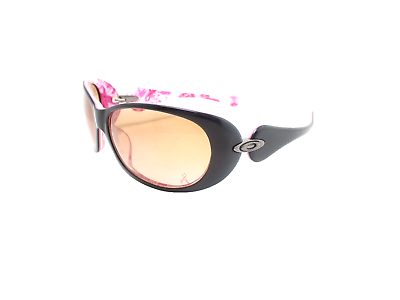 #ad Oakley DANGEROUS Women#x27;s Wrap Sunglasses Black Pink Breast Cancer Awareness