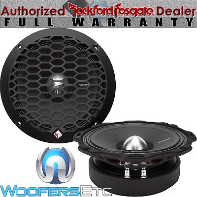 #ad 2 ROCKFORD FOSGATE PPS4 6 PUNCH 6.5quot; CAR AUDIO 4 OHM MID BASS SPEAKERS PAIR