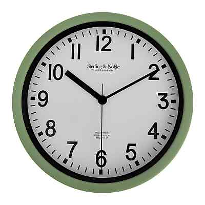 #ad 8.78quot; Basic Indoor Sage Analog Round Modern Wall Clock NEW FREE SHIPPING