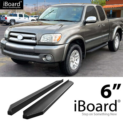 #ad iBoard Running Board Black 6quot; Fit Toyota Tundra Access Cab 00 06