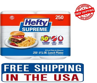 #ad 🔥Hefty Supreme Foam Disposable Lunch Plates 8 7 8quot; 250 ct Free Shipping