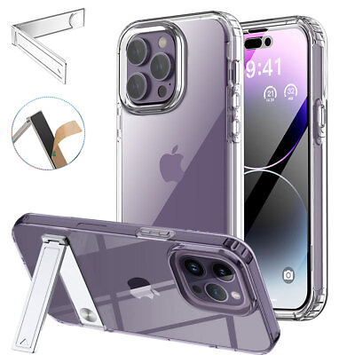 #ad For iPhone 11 13 14 Pro Max Case with Screen Protector Shockproof Stand Cover $11.99