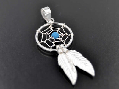 #ad Dream Catcher Dreamcatcher Pendant 925er Silver Symbol Jewelry