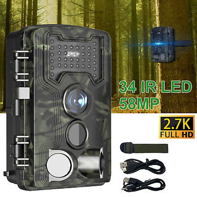 #ad 36MP 1080P Trail Hunting Camera Outdoor Wildlife Night Vision Trap Game