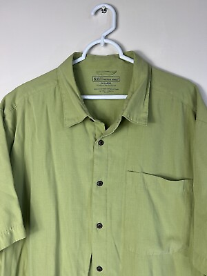 #ad 5.11 Tactical Series Mens Shirt Button Covert Casual Conceal Pocket Green 2XL