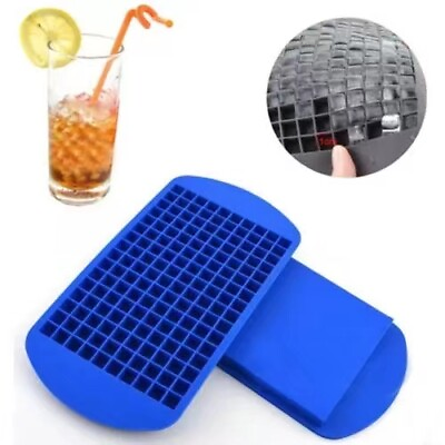 #ad 160 Silicone Grids Small Ice Cube Tray Ice Mold Kitchen Tool For Whiskey cola