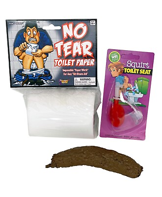 #ad TOILET PRANK Bathroom Squirt No Tear Paper Fake Poop Joke Gag Trick