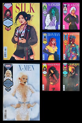 #ad Marvel Comics Jen Bartel Womens History Month variant lot 8 books FULL SET VF NM