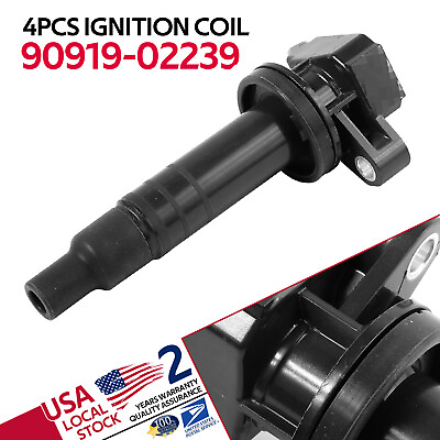 #ad 90919 02239 SINGLE For Ignition Coil for Toyota Corolla 1.8L I4 2000 2008