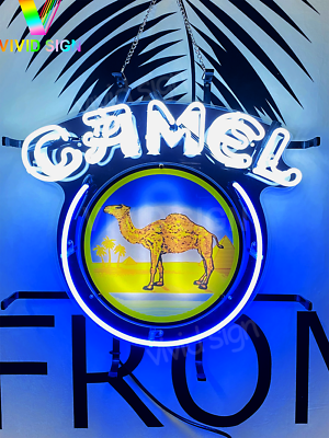 #ad Camel Cigarettes Beer 20quot;x15quot; Neon Light Lamp Sign With HD Vivid Printing AA