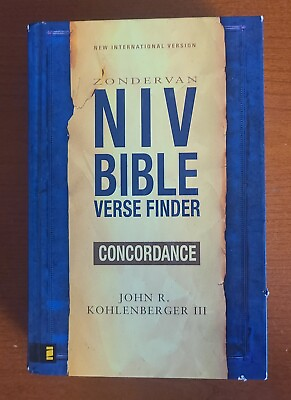 #ad New International Version Zondervan Bible Verse Finder By Kohlenberger III 593 P