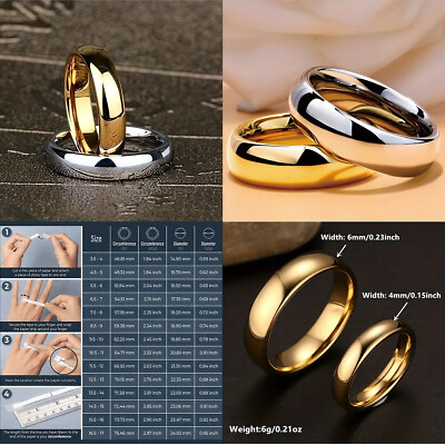 #ad Wedding Ring Engagement Titanium Steel Elegant Beautiful Simple Design