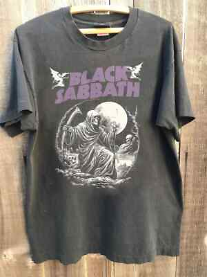 #ad Vintage 80s Black Sabbath Band Tee Band Heavy Metal Shirt AN30747