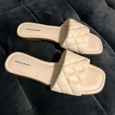 #ad Beautiful Tahari Women’s Sandals Size 10 White $17.99