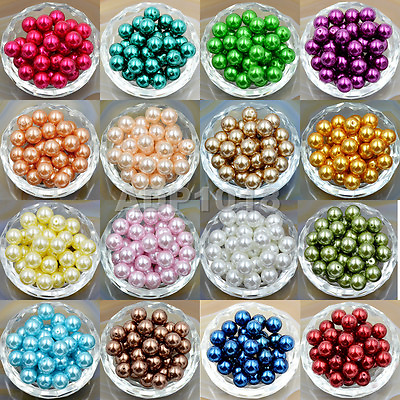 #ad 200pcs Top Quality Czech Glass Pearl Round Loose Beads 3mm 4mm 6mm 8mm 10mm 12mm