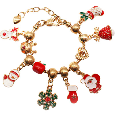 #ad Christmas Beaded Bracelet Resin Child Kids Bracelets Girl for Girls 10 12