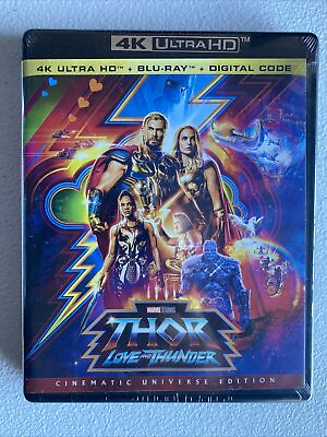 #ad Thor: Love and Thunder 4k Ultra HD Blu Ray Digital Code New Sealed Marvel