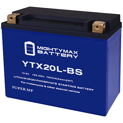 #ad Mighty Max YTX20L BS Lithium Battery Replaces Jet Ski Snowmobile ATV Motorcycle