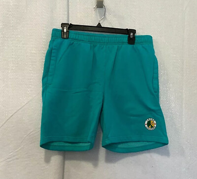 #ad Cross Colours Mens Peace Slash Pocket Elastic Waist Green Casual Shorts Size S
