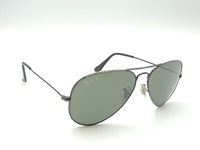 #ad Ray Ban RB 3025 Black Green Polarized Sunglasses