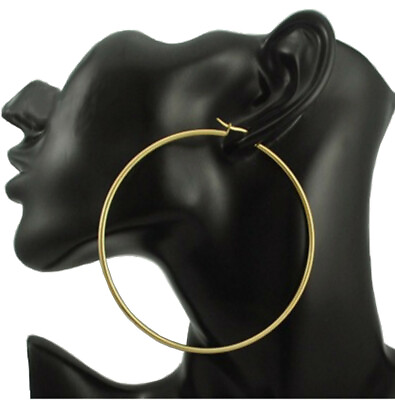 #ad Timeless Fashion Big Hoop 2 mm Tube Earrings