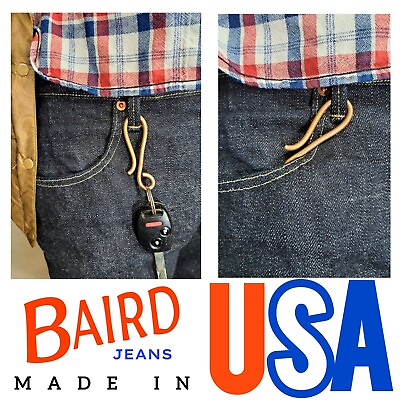 #ad Metal Keychain Heavy Duty Belt Clip Keyring Handmade Copper Hook Gift Men USA