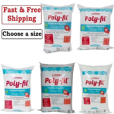 #ad Poly Fil Premium Polyester Fiber Fill by Fairfield choose a size