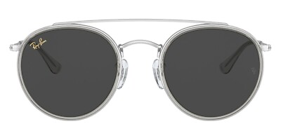 #ad Ray Ban Unisex Men#x27;s Women#x27;s Sunglasses Silver Frame Dark Gray Lens 51 22 145