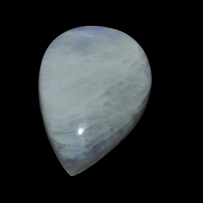 #ad 67Cts.Natural Rainbow Moonstone Blue Flash Pear Cabochon Loose Gemstone H810