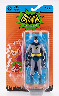 #ad Mcfarlane Toys Batman Classic TV Series Batman w POW Adam West Figure