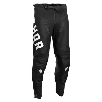 #ad Thor Pulse Vapor Black and White MX Off Road Pants Men#x27;s Sizes 28 38