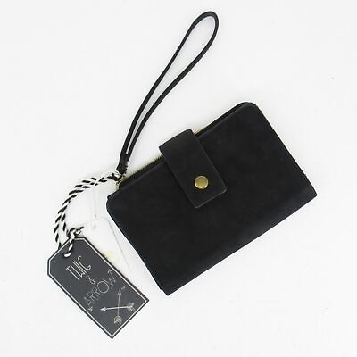#ad Twig Arrow Wristlet Handbag Women Black Faux Leather Phone Case Cards Purse Bag
