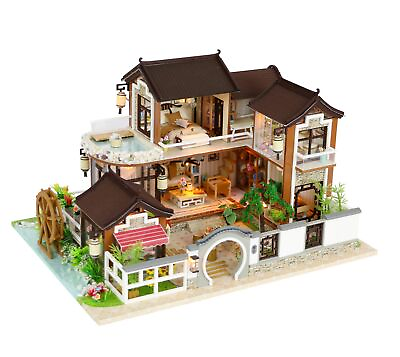 #ad 1:24 Cool Beans Boutique Miniature DIY Dollhouse Kit Wooden Asian Traditional...