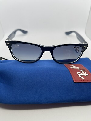#ad NEW Ray Ban RJ9052S New Wayfarer Square Sunglasses Havana Dark Blue 48 mm