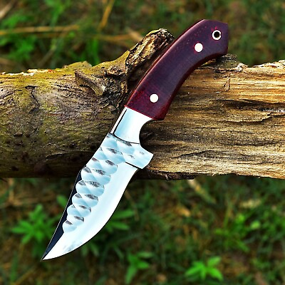 #ad Custom Handmade Beautiful Carbon Steel Hunting Skinner Knife With Leather Sheath $75.00