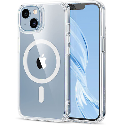 #ad For Apple iPhone 11 12 13 14 15 Pro Max Clear Case Slim Plating Mag Cover Case