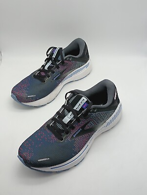 #ad Brooks Adrenaline GTS 22 Womens Running Shoes Sneakers 10 Blue Black Purple