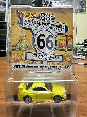 #ad Nissan Skyline GT R BNR34 2019 Hot Wheels 33rd Convention * Yellow * #4759
