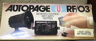 #ad AutoPage RF 03 Professional Vehicle Security Alarm System New In Box