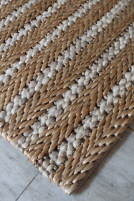#ad Hand Knotted Sumaik Braided Hemp Jute amp; Wool Area Rug. Available In Many Sizes.