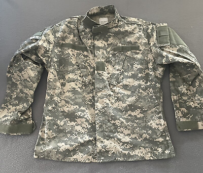 #ad Army Digital Camouflage Jacket Men M Regular Green Hot Weather Coat Parka