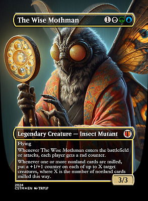 #ad The Wise Mothman High Quality Altered Art Custom Cards