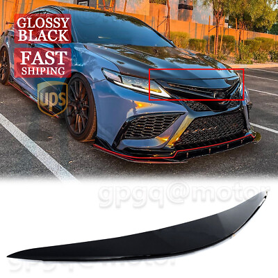 #ad For Toyota Camry SE XSE TRD 2018 2024 Gloss BLK Front Bumper Trim Cover Garnish
